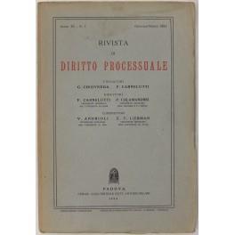 Rivista di Diritto Processuale. Annata 1954. Diretta da: Francesco Carnelutti, Giuseppe Chiovenda, Piero Calamandrei, Enrico Tullio Liebman. Anno IX (Seconda Serie) - copertina