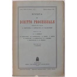 Rivista di Diritto Processuale. Annata 1971. Diretta da: Francesco Carnelutti, Giuseppe Chiovenda, Piero Calamandrei, Enrico Tullio Liebman. Anno XXVI (Seconda Serie) - copertina