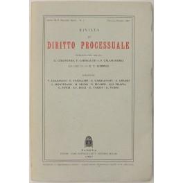 Rivista di Diritto Processuale. Annata 1987. Diretta da: Francesco Carnelutti, Giuseppe Chiovenda, Piero Calamandrei, Enrico Tullio Liebman. Anno XLII (Seconda Serie) - copertina