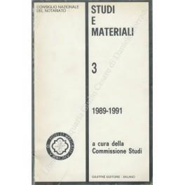 Studi e materiali. Vol. III - 1989-1991 - copertina