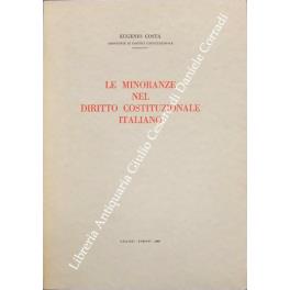 Le minoranze nel diritto costituzionale Italiano - Eugenio Costa - copertina