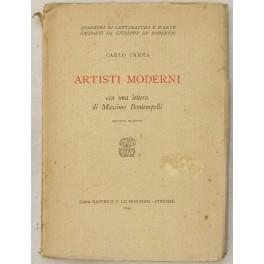 Artisti moderni. Con una lettera di Massimo Bontempelli - Carlo Carrà - copertina