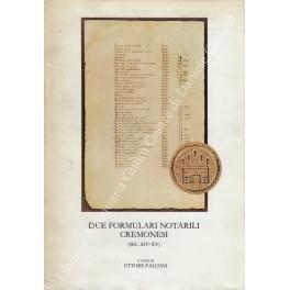 Due formulari notarili cremonesi (sec. XIV-XV) - copertina
