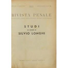 Studi in onore di Silvio Longhi. Volume speciale della Rivista penale. Nuova serie anno LXI fasc. 1-5 gennaio-maggio 1935 - copertina