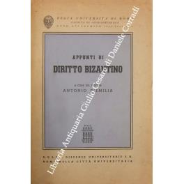 Appunti di diritto bizantino. Anno accademico 1942-1943 - copertina