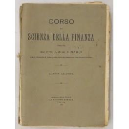 Corso di scienza della finanza - Luigi Einaudi - copertina