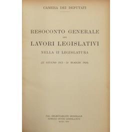 Resoconto generale dei lavori legislativi nella II legislatura (25 giugno 1953 - 24 maggio 1958) - CAMERA DEI DEPUTATI - copertina