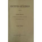 Archivio Giuridico. Diretto da Filippo Serafini. Volume XXXIV