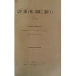 Archivio Giuridico. Diretto da Filippo Serafini. Volume XXXII