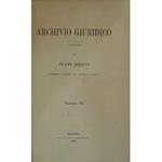 Archivio Giuridico. Diretto da Filippo Serafini. Volume VI