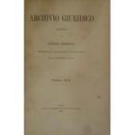 Archivio Giuridico. Diretto da Filippo Serafini. Volume XIV