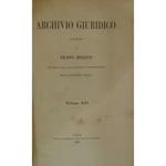 Archivio Giuridico. Diretto da Filippo Serafini. Volume XVI