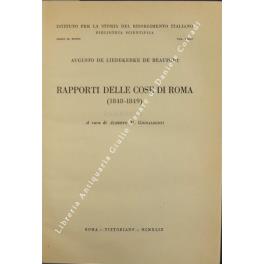 Rapporti delle cose di Roma (1848-1849). A cura di Alberto M. Ghisalberti - copertina