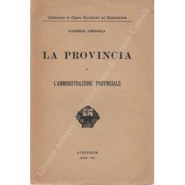 La provincia e l'amministrazione provinciale - copertina