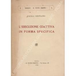 L' esecuzione coattiva in forma specifica - copertina