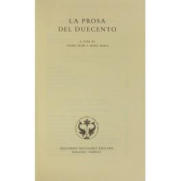 La prosa del duecento. A cura di Cesare Segre e Mario Marti - Anonimo - copertina