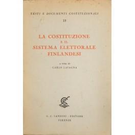 La Costituzione e il sistema elettorale finlandesi - Carlo Lavagna - copertina