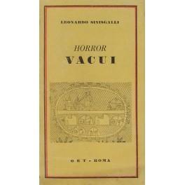 Horror vacui - Leonardo Sinisgalli - copertina