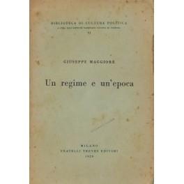 Un regime e un'epoca - Giuseppe Maggiore - copertina