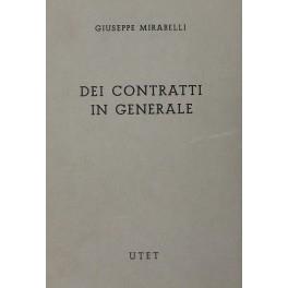 Dei contratti in generale - Giuseppe Mirabelli - copertina