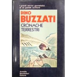 Cronache terrestri. a cura di Domenico Porzio. 8 tavole a colori e 20 illustrazioni in bianco e nero - Dino Buzzati - copertina