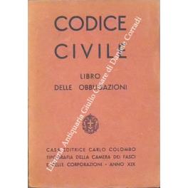 Codice civile. Libro delle obbligazioni - copertina
