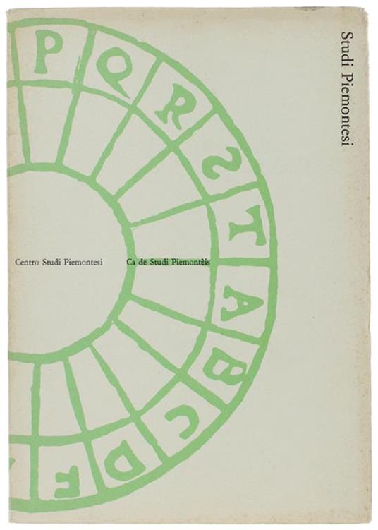 STUDI PIEMONTESI. Vol. I - 1972, fasc. 1. [Ottimo] - copertina