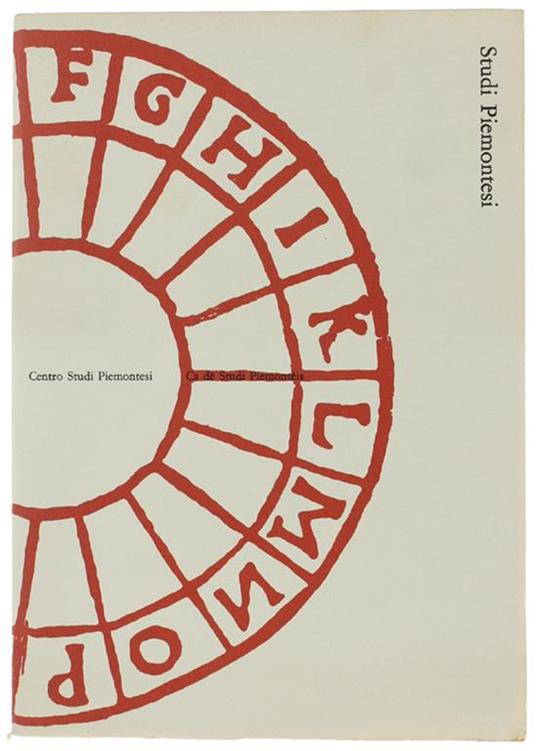 STUDI PIEMONTESI. Vol. I - 1972, fasc. 2. [Ottimo] - copertina