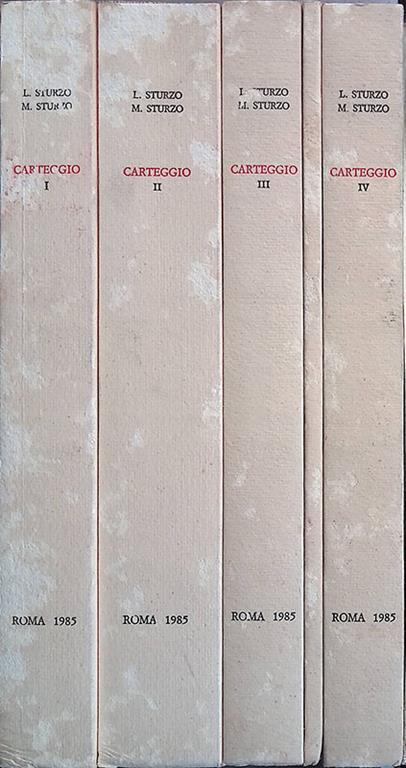 Carteggio. 5 VOLUMI - Luigi Sturzo - copertina