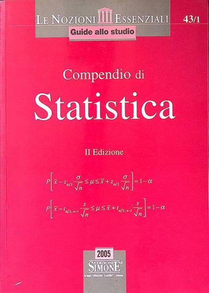Compendio di statistica - copertina