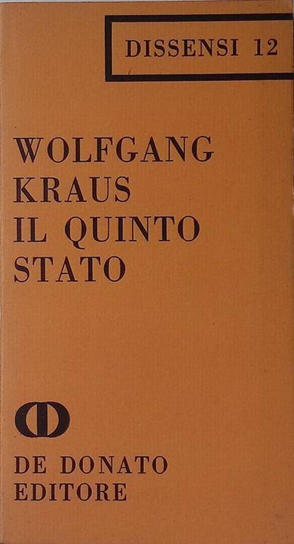 Il quinto stato - Wolfgang Kraus - copertina