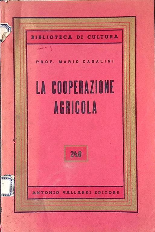 La cooperazione agricola - Dario Casalini - copertina