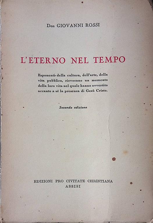 L' eterno nel tempo - Giovanni Rossi - copertina