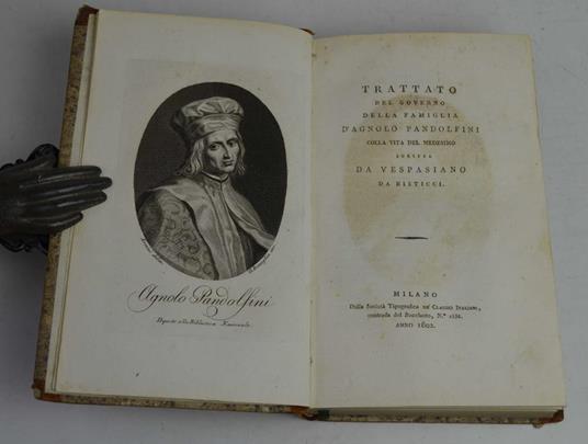 Trattato del governo della famiglia. Colla vita del medesimo scritta da Vespasiano da Bisticci - Angelo Paolini - copertina