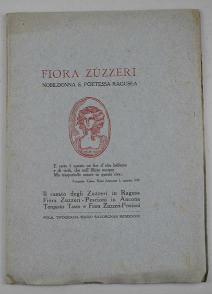 Fiora Zuzzeri. Nobildonna e poetessa ragusea… - Giovanni Mariotti - copertina