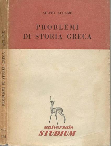 Problemi di storia greca - Silvio Accame - copertina