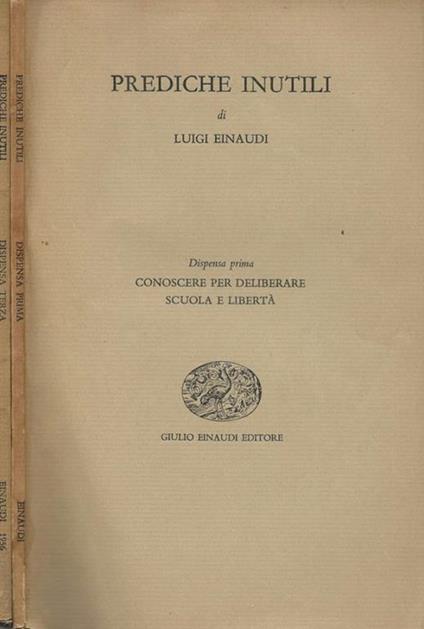 Prediche inutili - Luigi Einaudi - copertina