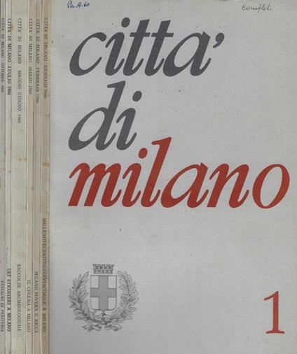 Città di Milano Anno 1966 n. 1-2-3-5/6-7-10 - copertina