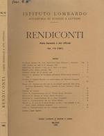 Istituto lombardo, accademia di scienze e lettere. Rendiconti. Parte generale e atti ufficiali. Vol.115 (1981)