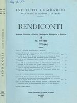 Istituto lombardo. Aaccademia di scienze e lettere. Rendiconti vol.117 (1983) vol.118 (1984)
