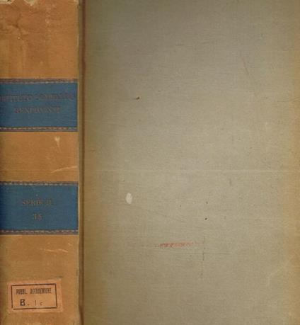 Reale istituto lombardo di scienze e lettere. Rendiconti. Serie II, vol.XXXV - copertina