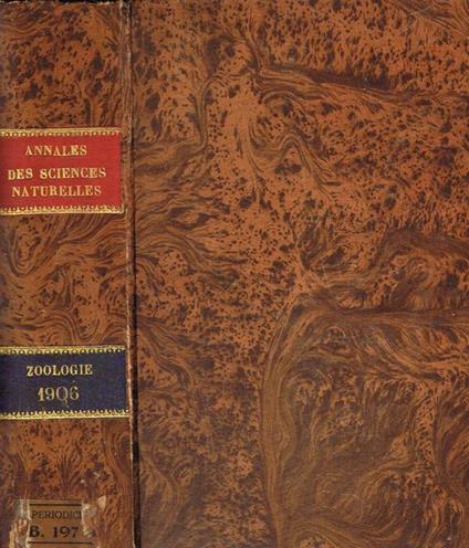 Annales des sciences naturelles. Zoologie tome III, tome IV M.Edmond Perrier - copertina