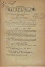 Guida del pollicultore Anno 1893 dal n. 1 al n. 21-22