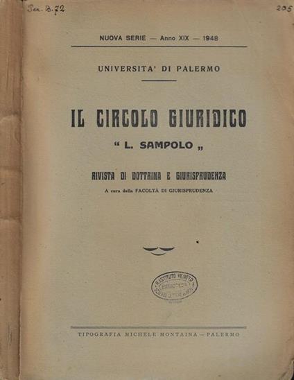 Il Circolo Giuridico Anno 1948 - copertina
