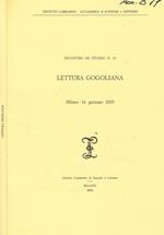 Lettura gogoliana Milano 16 gennaio 2003 Istituto lombardo-Accademia di scienze e lettere