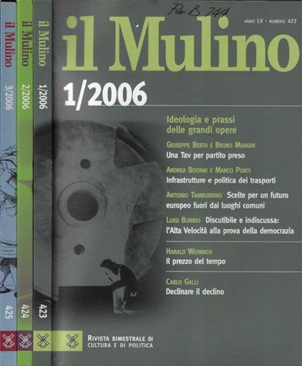 Il mulino N. 1, 2, 3 2006 Edmondo Berselli, direttore - copertina