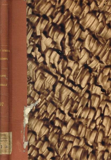 Istituto lombardo accademia di scienze e lettere. Rendiconti parte generale e atti ufficiali. Vol.97 (1963) - copertina