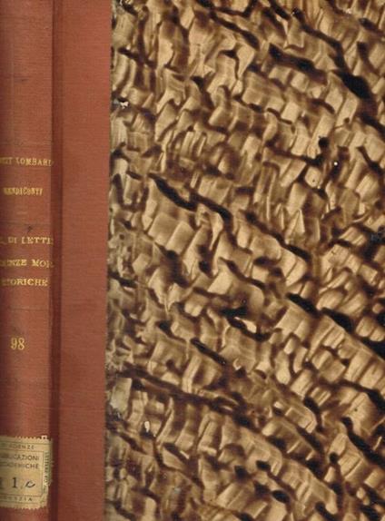 Istituto lombardo accademia di scienze e lettere. Rendiconti classe di lettere e scienze morali e storiche vol.98 - copertina