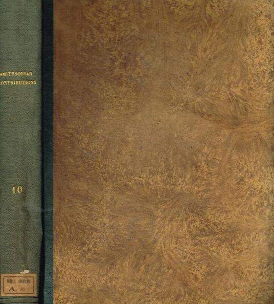 Smithsonian contributions to knowledge vol.X - copertina