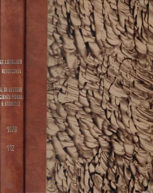 Rendiconti Classe di Lettere e Scienze Morali e Storiche Anno 1978 - copertina